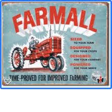 Farmall Improved Farming Metal Sign 30 x 40