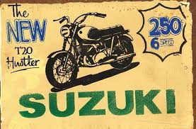 New Suzuki t20 metal sign 20 x 30 cm