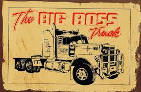 Big Boss Mack Rustic Look Vintage Tin Metal Sign Man Cave, Shed-Garage & Bar Sign Metal Sign 30 x 20 cm