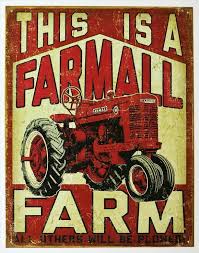 Farmall Farm Metal Sign 30 x 40