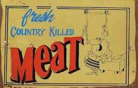 Fresh country killed meat metal sign 20 x 30 cm - Tin Sign Factory Australia
