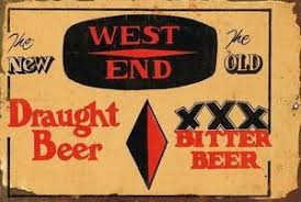 West End Beer Rustic Look Vintage Tin Metal Sign Man Cave, Shed-Garage & Bar