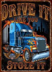 DRIVE IT Retro/ Vintage Tin Metal Sign Man Cave, Wall Home Décor, Shed-Garage, and Bar