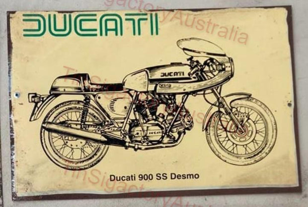 DUCATI 900 SS DESMO 20x30 CM Sign | Screen Printed By AUSTRALIAN COMPANY