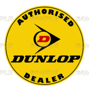 DUNLOP DEALER DARK Retro/ Vintage Round Metal Sign Man Cave, Wall Home Décor, Shed-Garage, and Bar