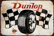 DUNLOP TYRE Retro/ Vintage Tin Metal Sign Man Cave, Wall Home Décor, Shed-Garage, and Bar