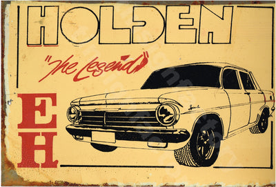 EH Holden Legend Aussie made Rustic Look Vintage Tin Metal Sign Man Cave, Shed-Garage & Bar Sign metal sign