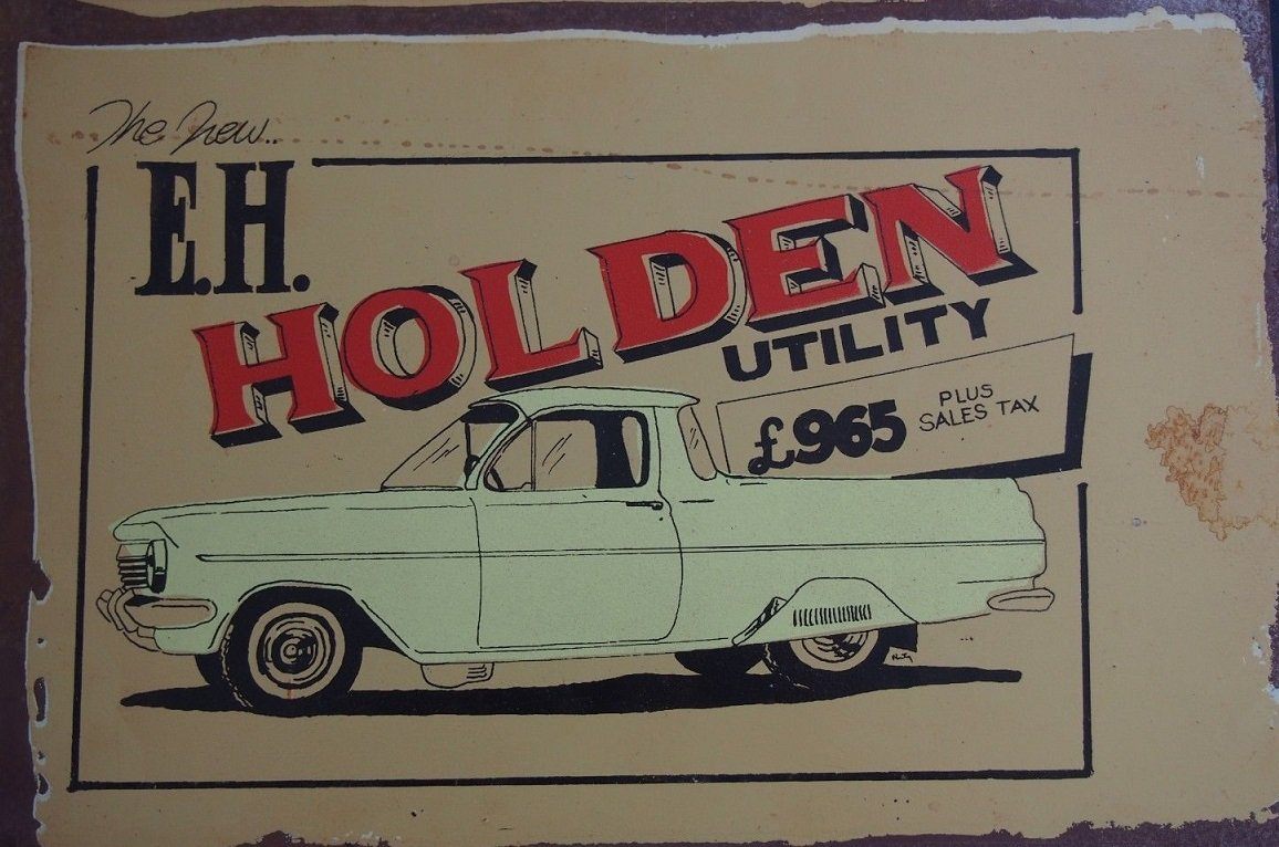 EH Holden utility metal sign 20 x 30 cm free postage - TinSignFactoryAustralia