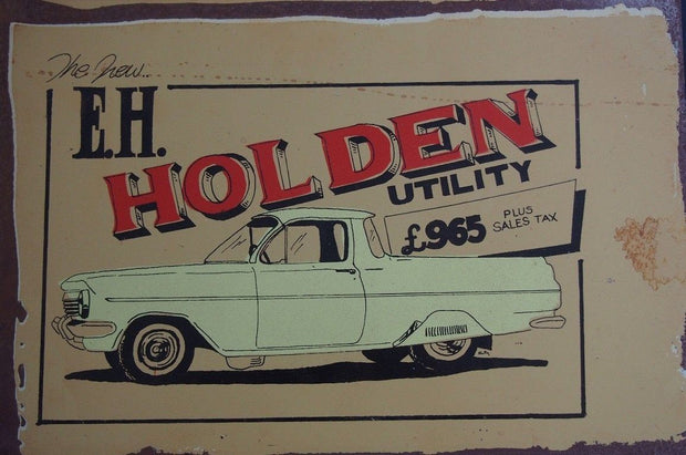 EH Holden utility metal sign 20 x 30 cm free postage - TinSignFactoryAustralia