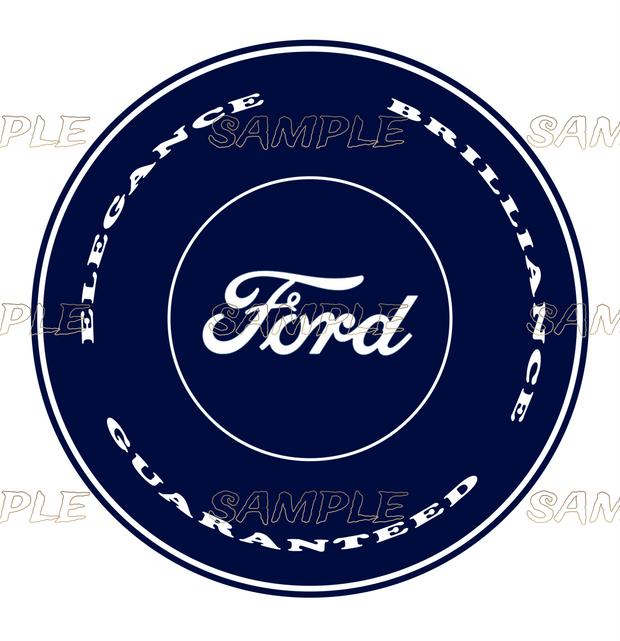 FORD ELEGANCE DARK Retro/ Vintage Round Metal Sign Man Cave, Wall Home Décor, Shed-Garage, and Bar