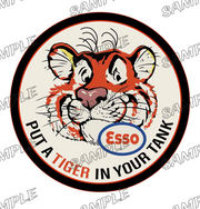 ESSO TANK 1 Retro/ Vintage Round Metal Sign Man Cave, Wall Home Décor, Shed-Garage, and Bar
