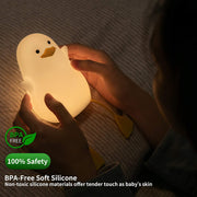 Duck Silicone Night Light, Cute Animal Baby Nursery Lamp Anime Toddler Rechargeable Touch Sensor Bedside Lights for Home Kids Room Decor Girls Boys Xmas Birthday Gift