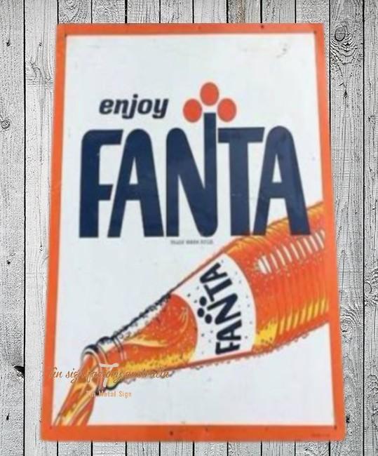ENJOY FANTA Rustic Look Vintage Tin Metal Sign Man Cave, Shed-Garage and Bar - Tin Sign Factory Australia