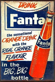 FANTA ORANGE DRINK Tin Metal Sign