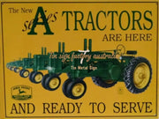 SERIES A tractor Rustic Look Vintage Tin Metal Sign Man Cave, Shed-Garage and Bar