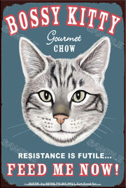 FEED ME NOW Retro/ Vintage Tin Metal Sign Man Cave, Wall Home Décor, Shed-Garage, and Bar