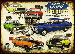 FORD FALCON Rustic Look Vintage Tin Metal Sign Man Cave, Shed-Garage & Bar