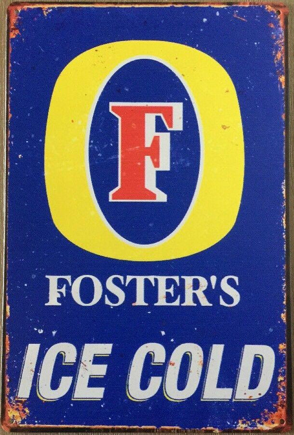 Foster's Beer metal sign 20 x 30 cm free postage - TinSignFactoryAustralia