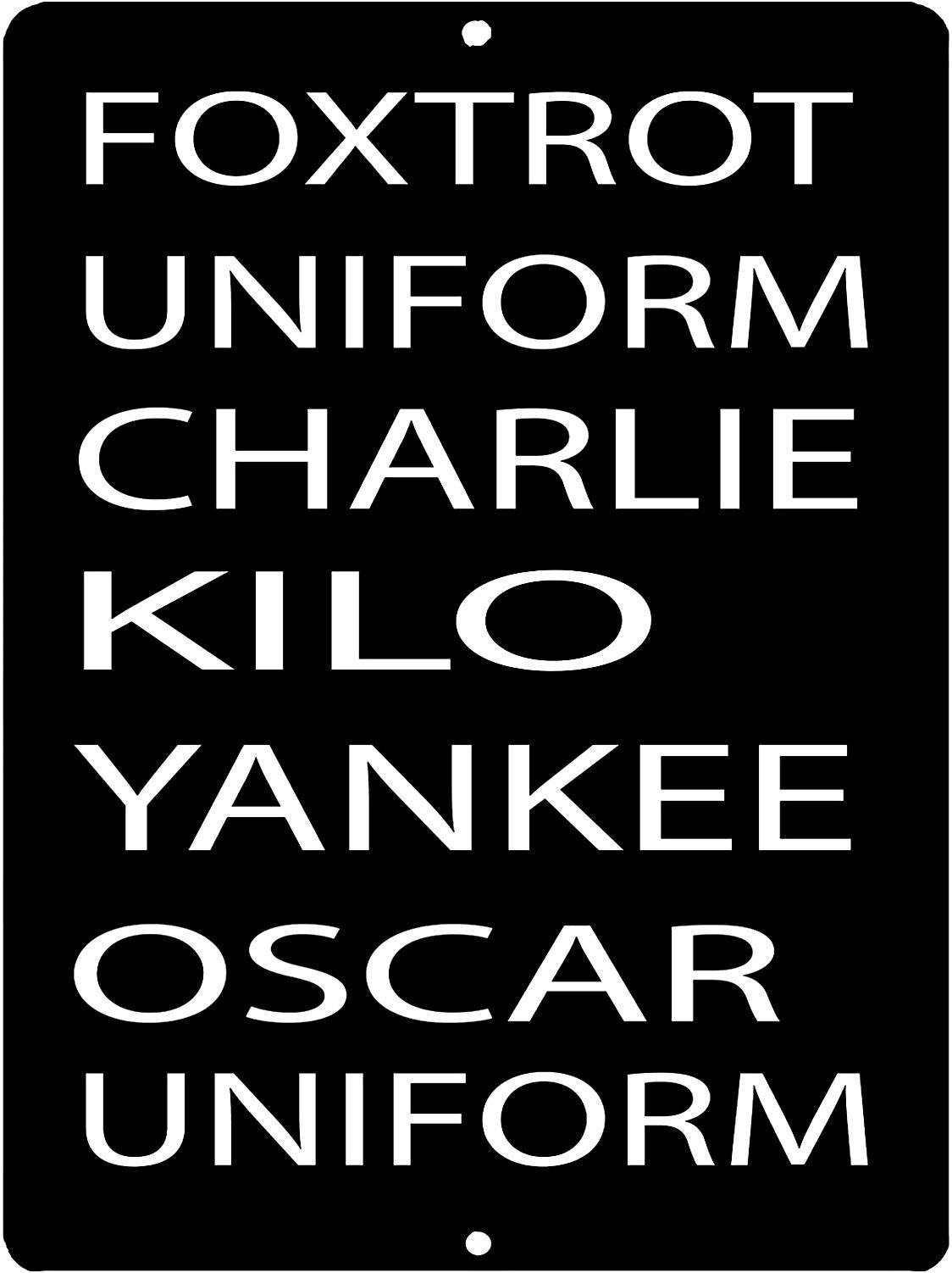 FUNNY MILITARY ALPHABET Retro/Vintage Metal Plaque Sign Style Man Cave Garage Work Office