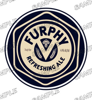 FURPHY REFRESHING Retro/ Vintage Round Metal Sign Man Cave, Wall Home Décor, Shed-Garage, and Bar