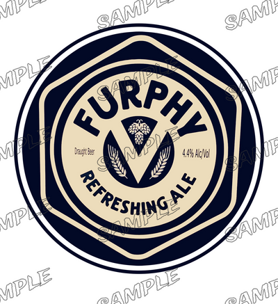 FURPHY REFRESHING Retro/ Vintage Round Metal Sign Man Cave, Wall Home Décor, Shed-Garage, and Bar