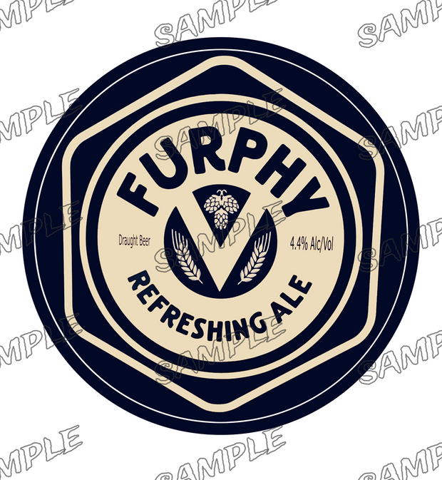 FURPHY REFRESHING 2 Retro/ Vintage Round Metal Sign Man Cave, Wall Home Décor, Shed-Garage, and Bar