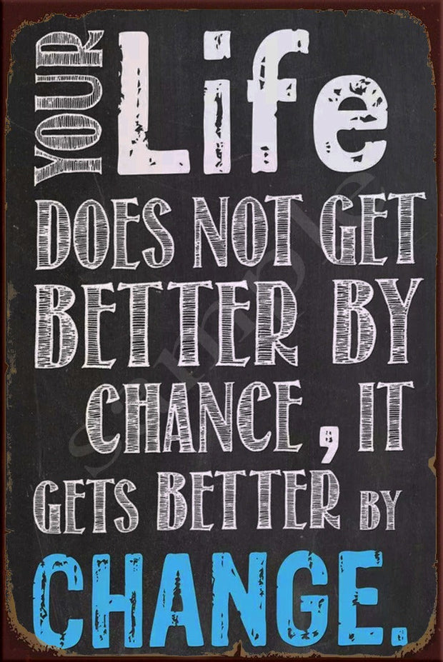 GETS BETTER Retro/ Vintage Wall Home Décor, Shed-Garage and Bar Tin Metal Sign