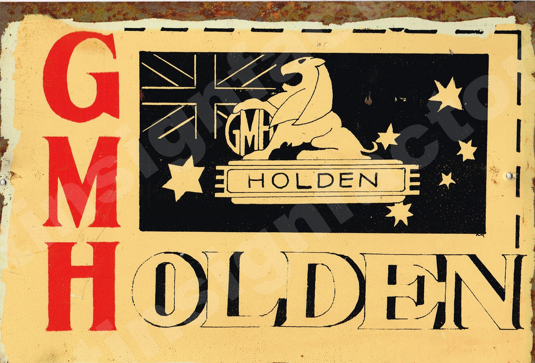 GMH Holden Legend Aussie made Rustic Look Vintage Tin Metal Sign Man Cave, Shed-Garage & Bar Sign metal sign - Tin Sign Factory Australia