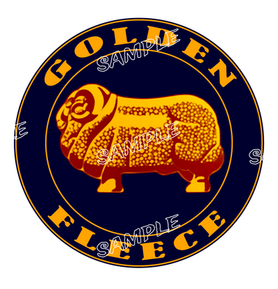 GOLDEN FLEECE Retro/ Vintage Round Metal Sign Man Cave, Wall Home Décor, Shed-Garage, and Bar