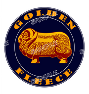GOLDEN FLEECE WHITE LINING Retro/ Vintage Round Metal Sign Man Cave, Wall Home Décor, Shed-Garage, and Bar