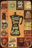 GOOD COFFEE Rustic Look Vintage Shed-Garage and Bar Man Cave Tin Metal Sign