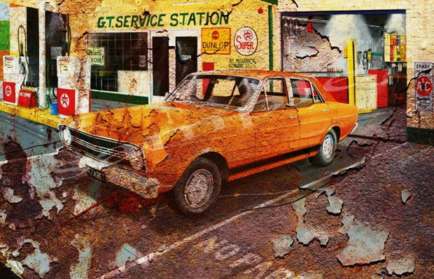 GT SERVICE STATION Retro/ Vintage Tin Metal Sign Man Cave, Wall Home Décor, Shed-Garage, and Bar