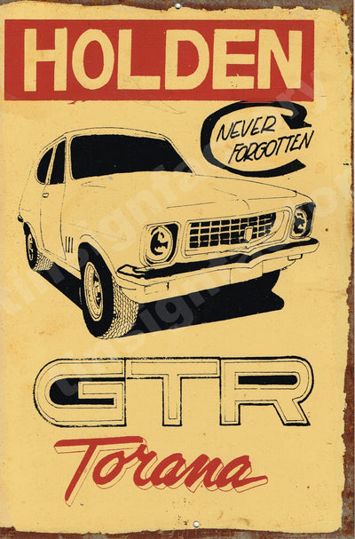 GTR Torana Rustic Look Vintage Tin Metal Sign Man Cave, Shed-Garage & Bar Sign metal sign