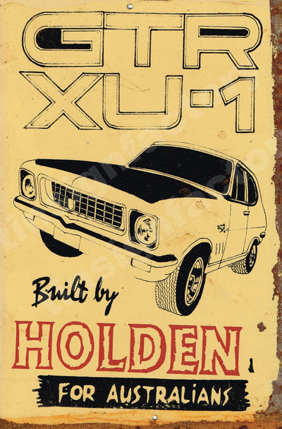 GTR XU1 Rustic Look Vintage Tin Metal Sign Man Cave, Shed-Garage & Bar Sign metal sign