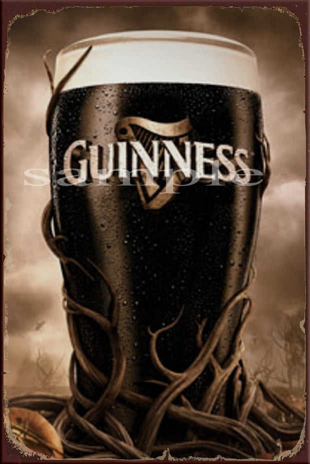 GUINNESS HALLOWEEN Retro/ Vintage Wall Art Home Décor, Shed-Garage and Bar Tin Metal Sign