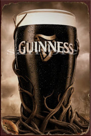 GUINNESS HALLOWEEN Retro/ Vintage Wall Art Home Décor, Shed-Garage and Bar Tin Metal Sign