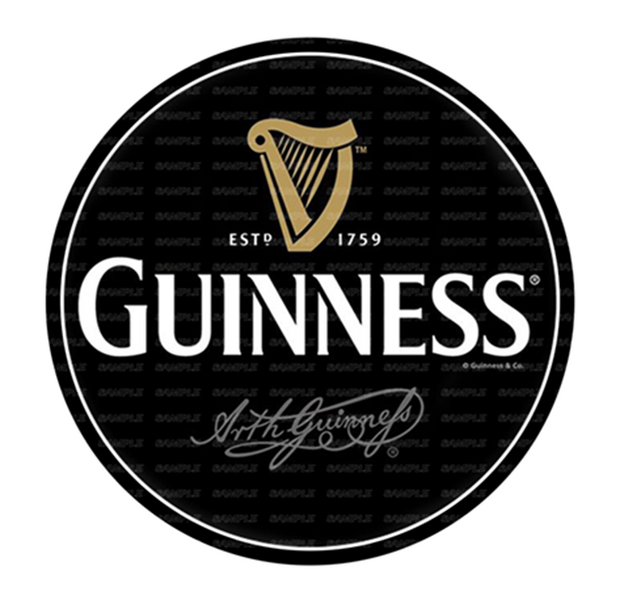 GUINNESS BLACK Retro/ Vintage Round Metal Sign Man Cave, Wall Home Décor, Shed-Garage, and Bar