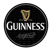 GUINNESS BLACK Retro/ Vintage Round Metal Sign Man Cave, Wall Home Décor, Shed-Garage, and Bar