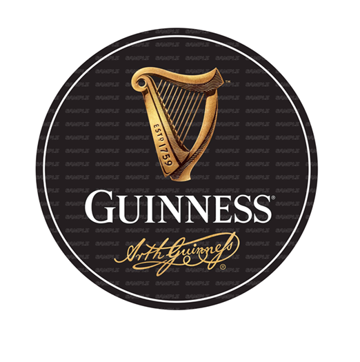 GUINNESS WHITE Retro/ Vintage Round Metal Sign Man Cave, Wall Home Décor, Shed-Garage, and Bar