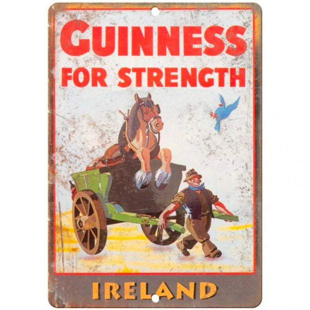 guinness for strength, ireland tin metal sign man cave new garage