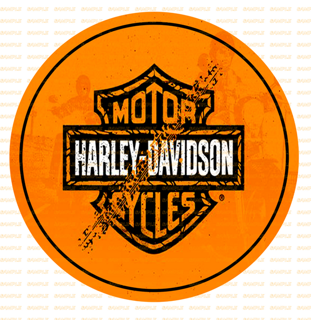HD ORANGE Retro/ Vintage Round Metal Sign Man Cave, Wall Home Décor, Shed-Garage, and Bar
