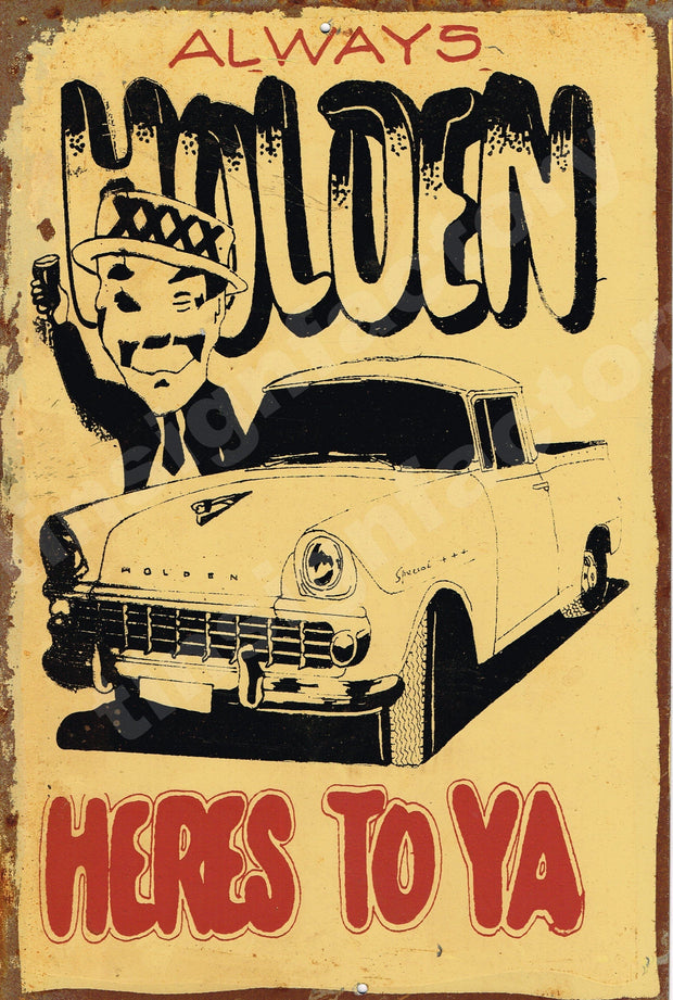 Holden XXXX Ute Rustic Look Vintage Tin Metal Sign Man Cave, Shed-Garage & Bar Sign metal sign