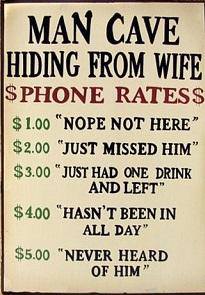 Hiding From Wife Rustic Look Vintage metal sign 20 x 30 cm free postage - TinSignFactoryAustralia