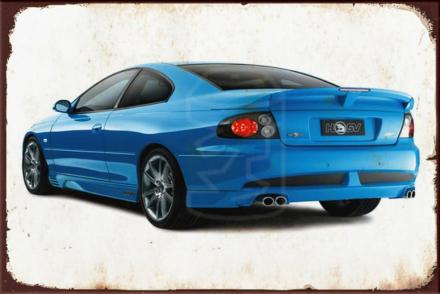 HOLDEN HSV GTO COUPE Rustic Look Vintage Shed-Garage and Bar Man Cave Tin Metal Sign