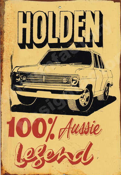 Holden HR Legend Rustic Look Vintage Tin Metal Sign Man Cave, Shed-Garage & Bar Sign metal sign