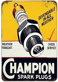 CHAMPION SPARK PLUGS Vintage Metal Tin Sign Metal Sign Metal Tin Sign - Tin Sign Factory Australia