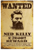 WANTED NED KELLY AU$2000 REWARD Wall Tin Sign Metal Plaque Iron Painting Antique Gift Bar Friend Home Decor - Tin Sign Factory Australia