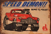 HOLDEN SPEED DEMON Rustic Look Vintage Tin Metal Sign Man Cave, Shed-Garage and Bar