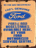 100% GENUINE FORD Rustic Look Vintage Tin Metal Sign Man Cave, Shed-Garage and Bar - Tin Sign Factory Australia