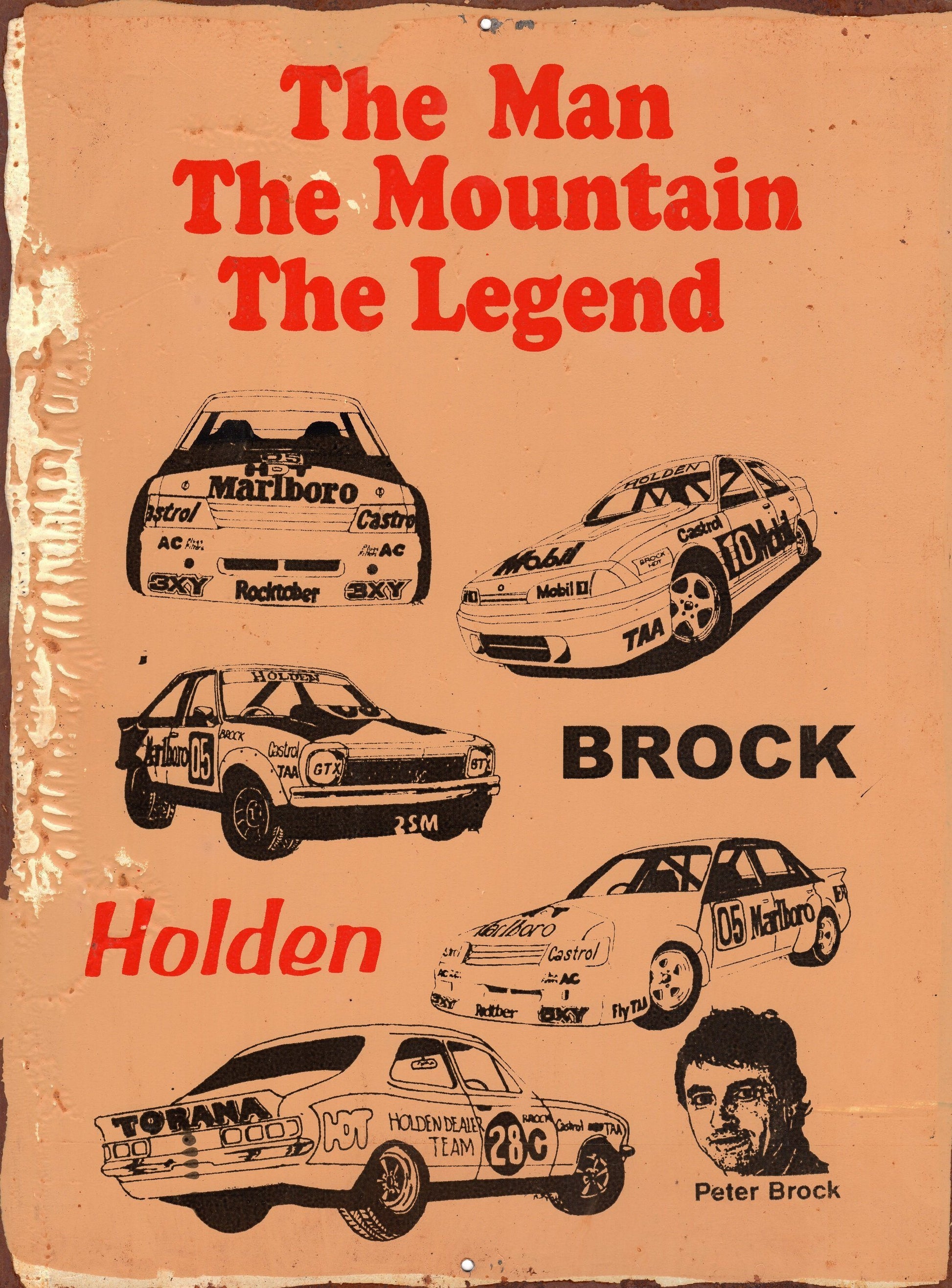 Brock Holden Legend metal sign free postage 30x 40 cm - TinSignFactoryAustralia